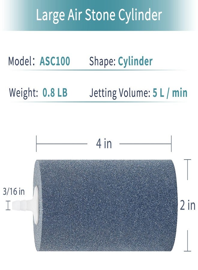 Pawfly 2 PCS Large Air Stones Cylinder, 4 x 2 Inch Aerator Bubble Diffuser for Ponds, Aquarium or Fish Tank - Image 3
